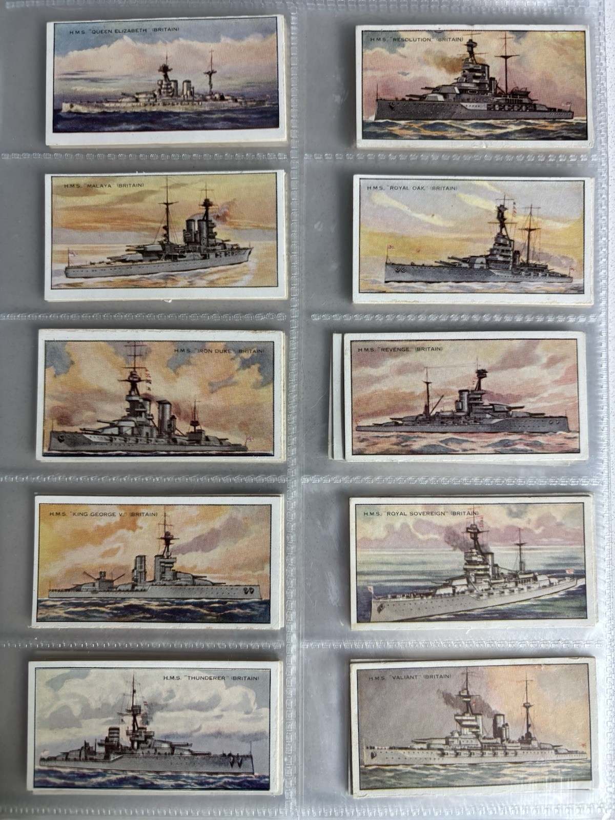 Wills Cigarette Cards 1926 Warships Complete Set of 50