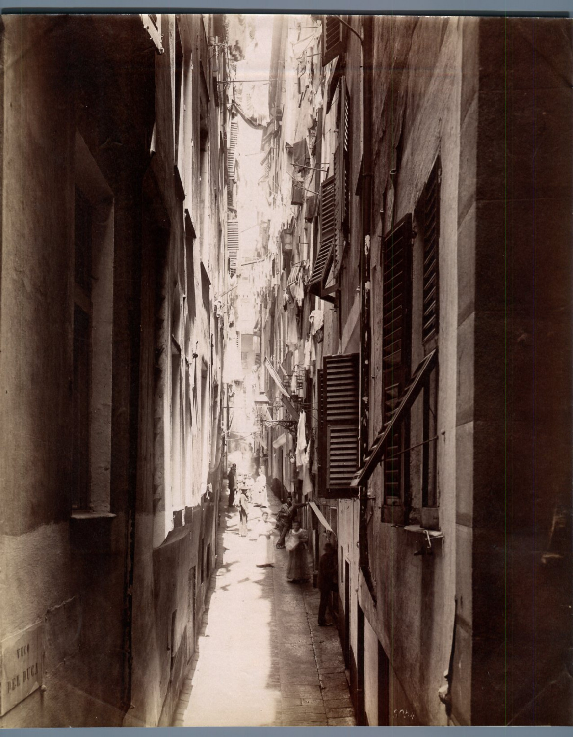 Italia, Genoa Vintage Albumen Print Albumin Print 20x25 Circa 1875 
