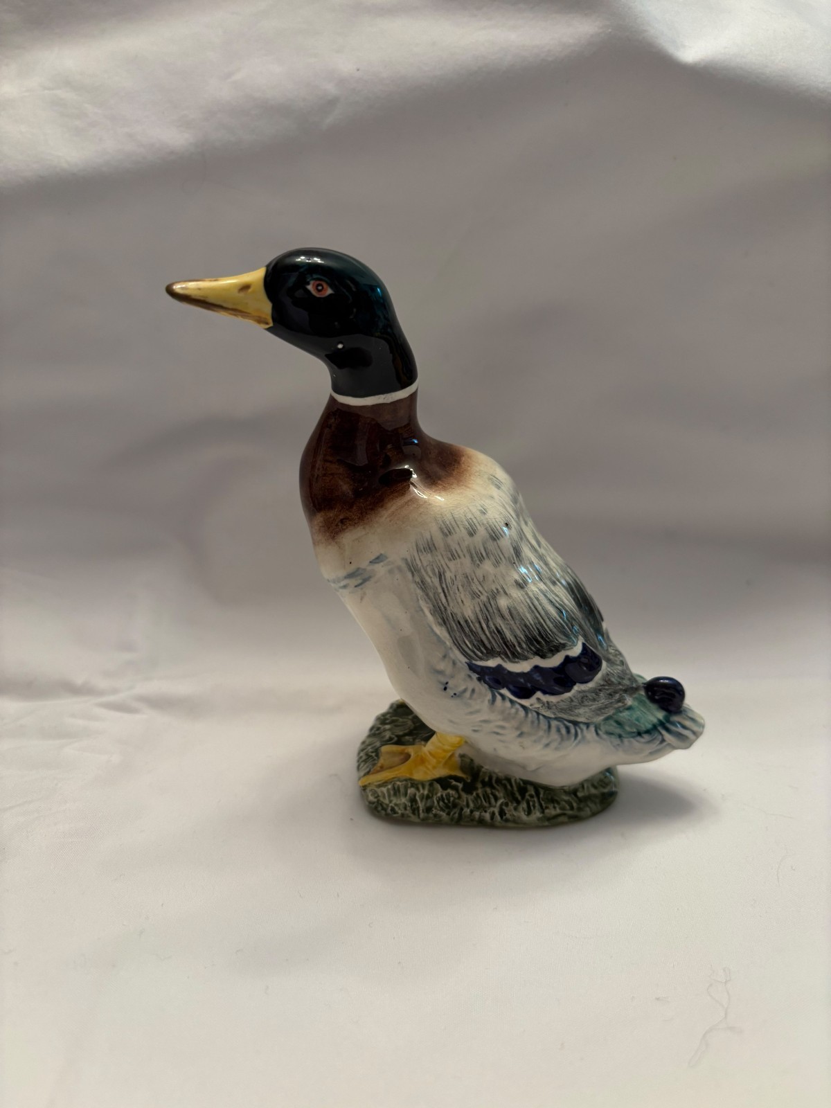 Kelsboro Ware Mallard Drake Duck Figurine Hand Painted Made in England Vintage