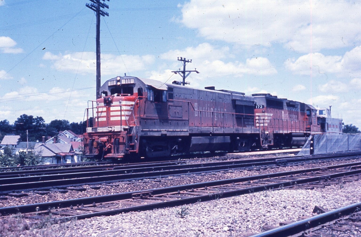 Duplicate Train Slide Chicago Burlington Quincy U25B #111
