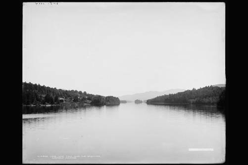 Photo:Long Lake NY Adirondack Mountains Sagamore Canoes c1902