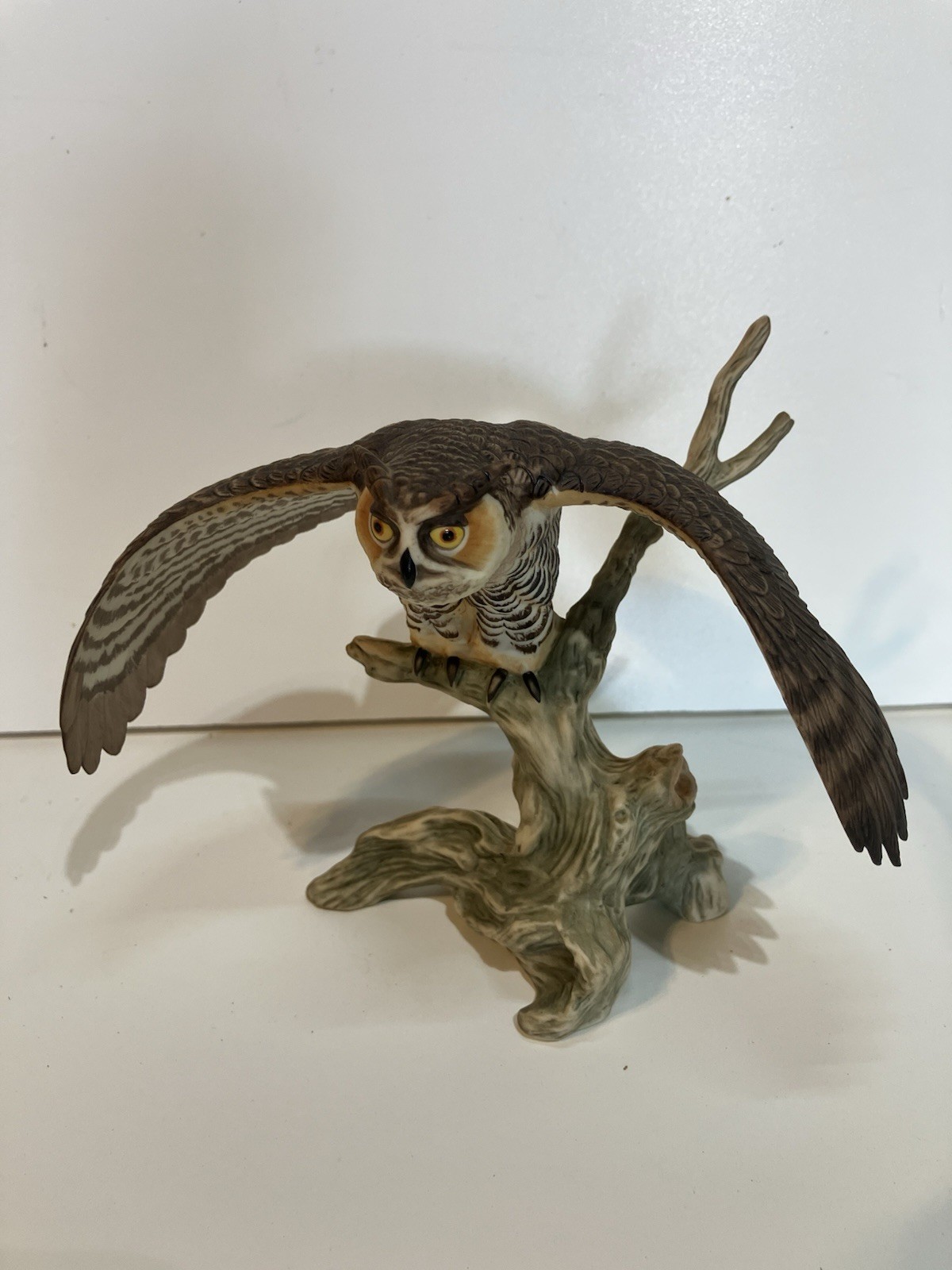 1988 Franklin Mint George McMonigle Noble Birds of The World Great Horned Owl