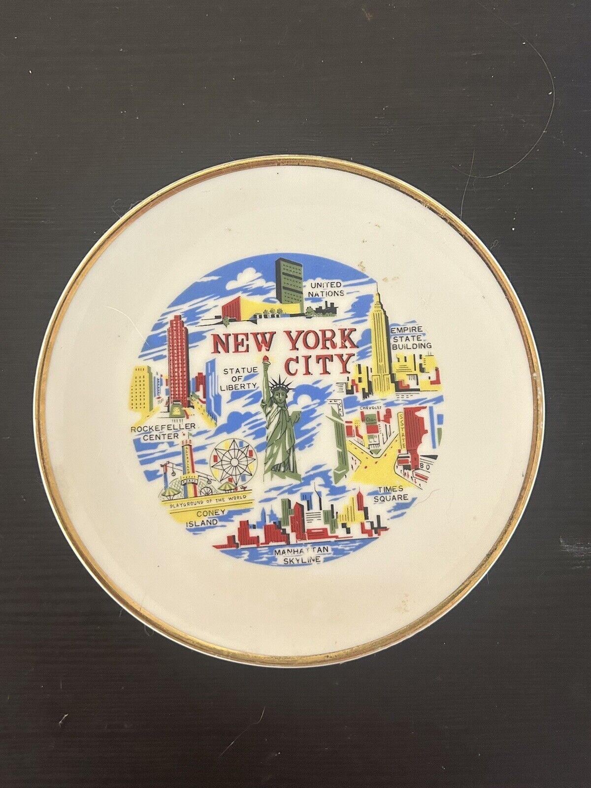 Vintage Decorative Plate : New York City