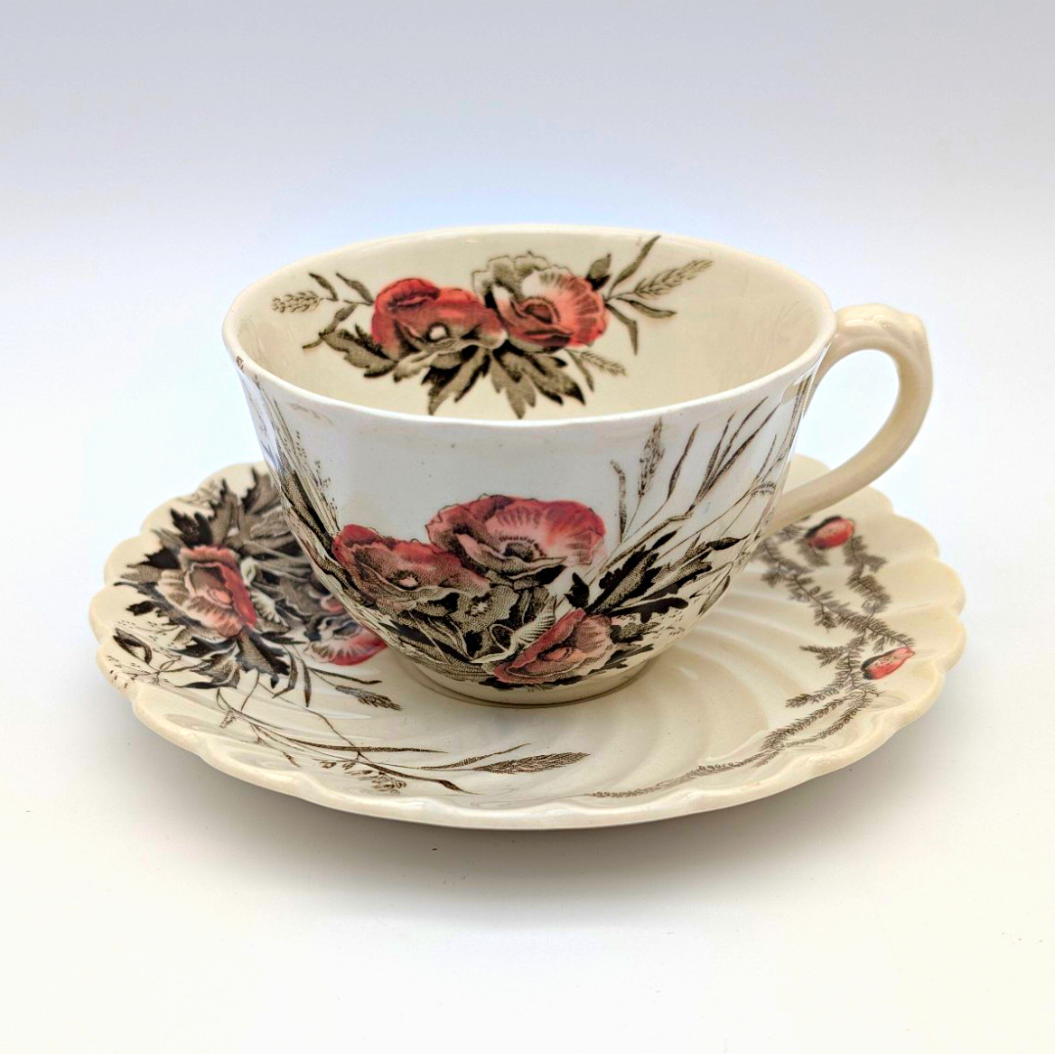 Vintage Clarice Cliff Harvest Cup And Saucer Set Royal Staffordshire England 