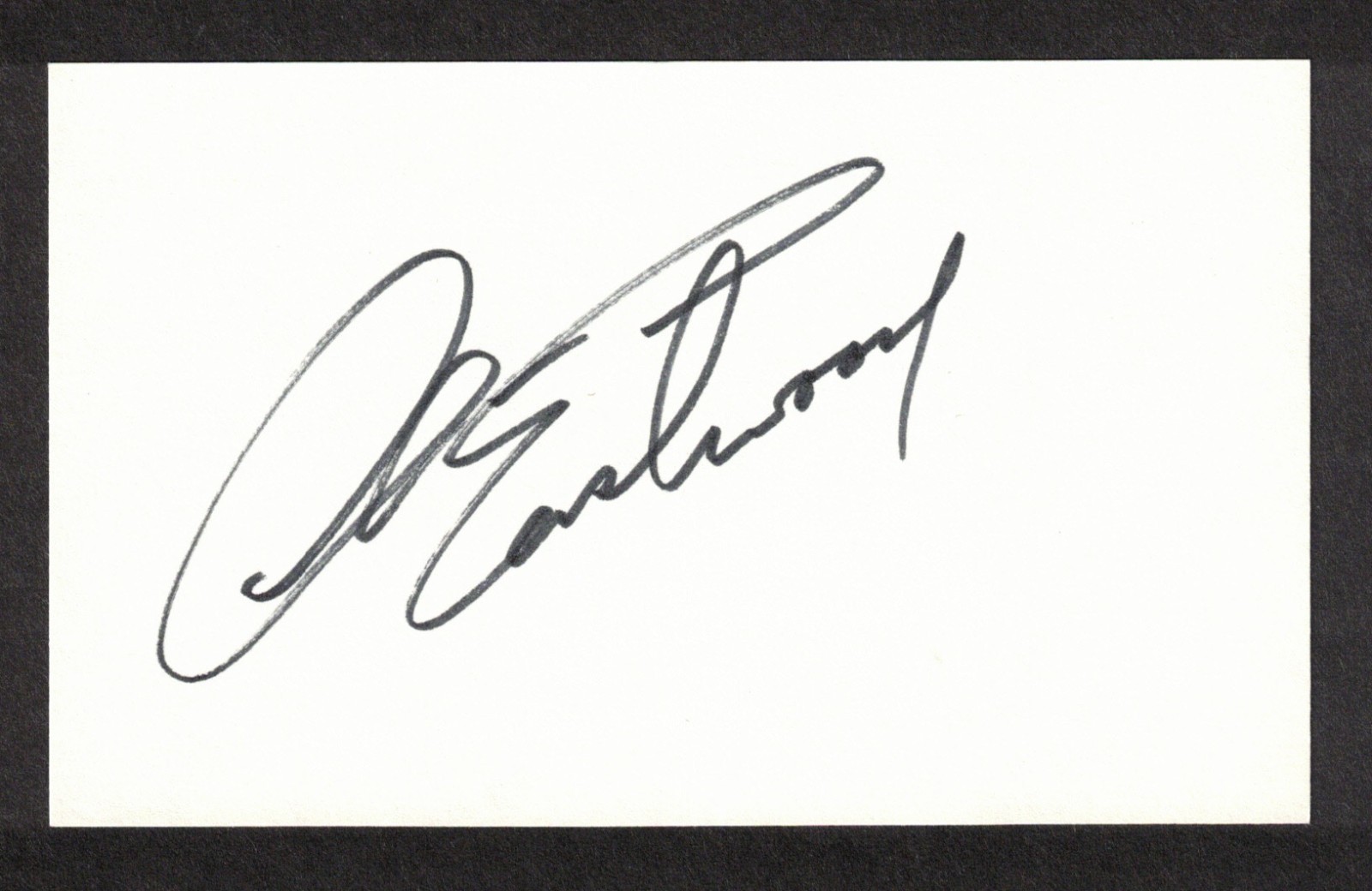 Clint Eastwood American Actor Original Signed Autograph 3x5 Index Card