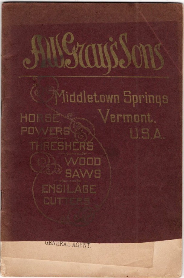 Original Antique 1905-1906,  A W. Gray's Sons Farm Equipment Catalog with prices