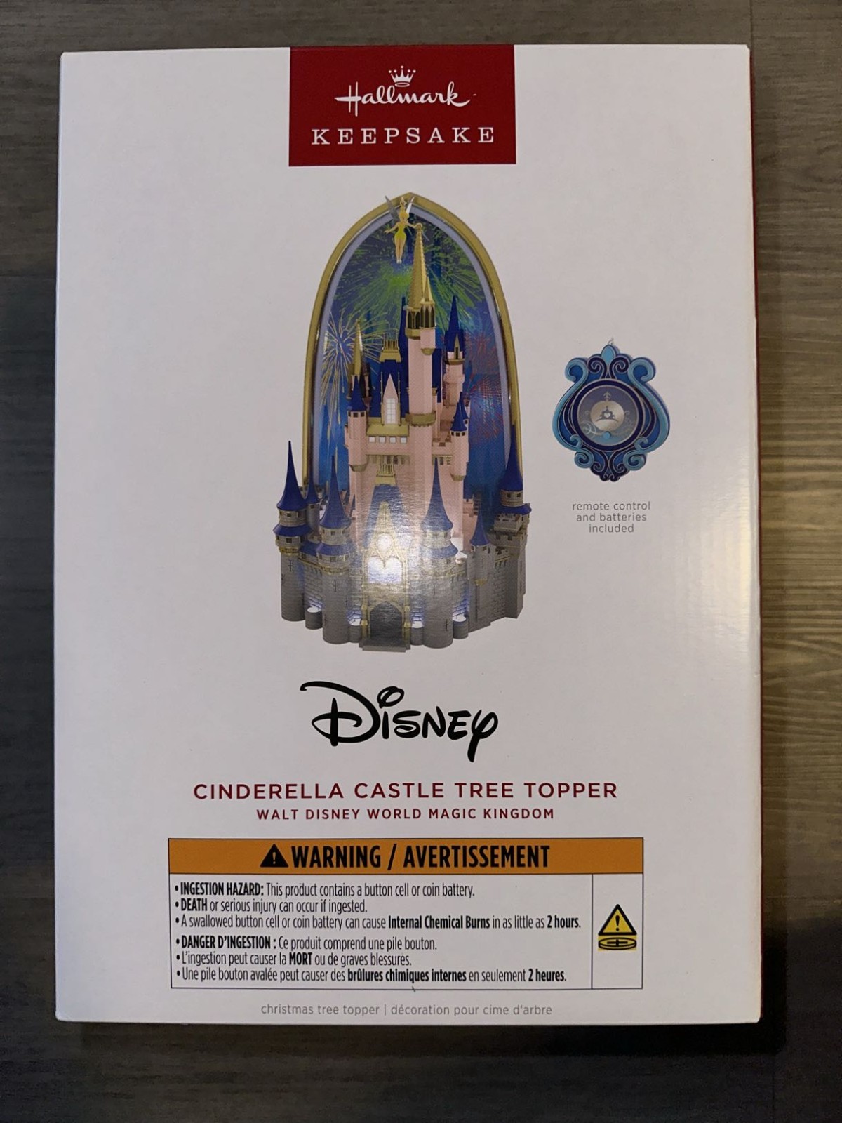 Hallmark 2026 Walt Disney World Cinderella Castle Tree Topper with Light & Sound