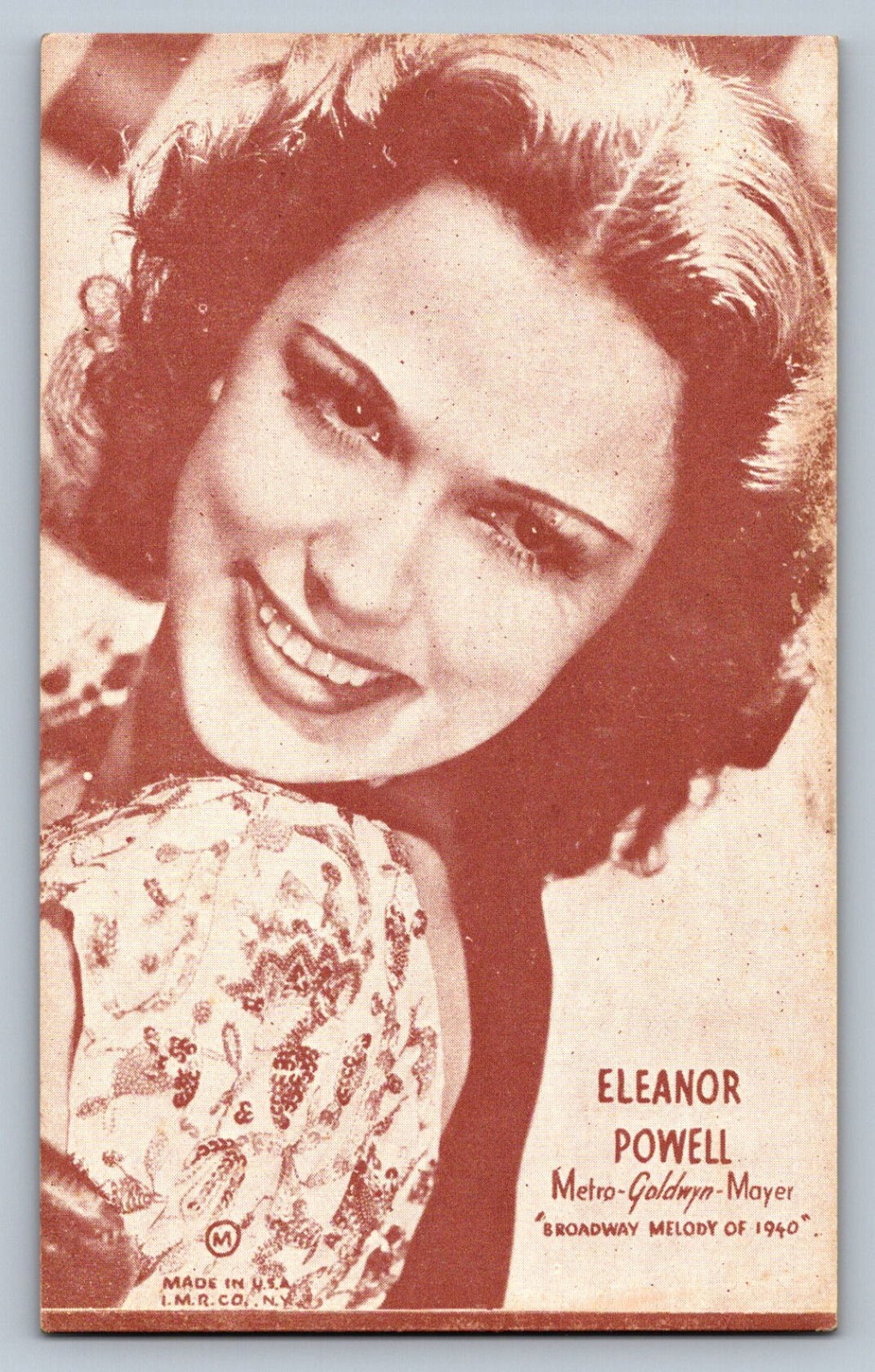 Postcard Actress Dancer Eleanor Powell Born to Dance Broadway Melody 1938  S347