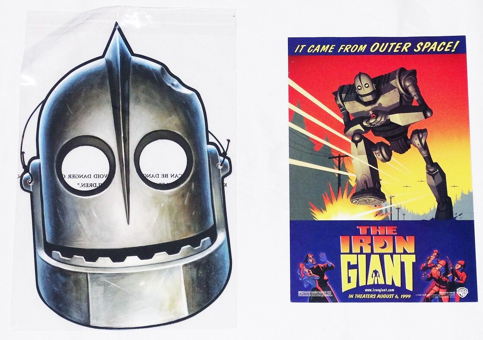 Iron Giant Promotional Package 1999 Preview Comic &  2014 SDCC Mask Warner Bros.