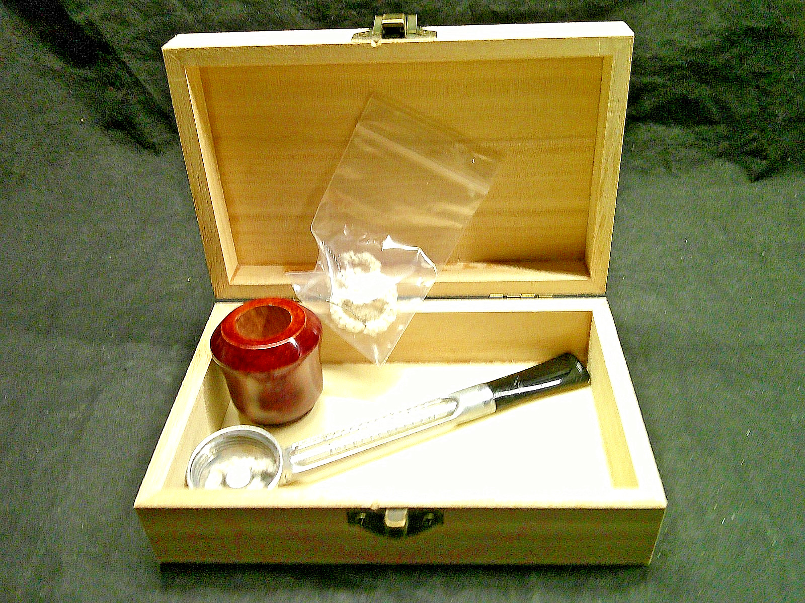 ✔️NEW FALCON PIPE BRIAR SMOOTH BOWL #5 STANDARD METAL STEM ORIGINAL LABEL BOX -G