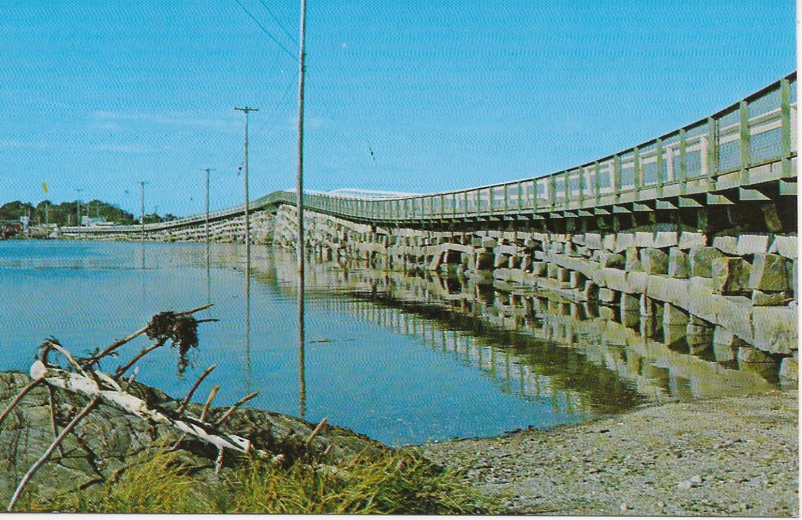 Postcard Cribstone Bridge Bailey Island-Orr\'s Island Maine USA