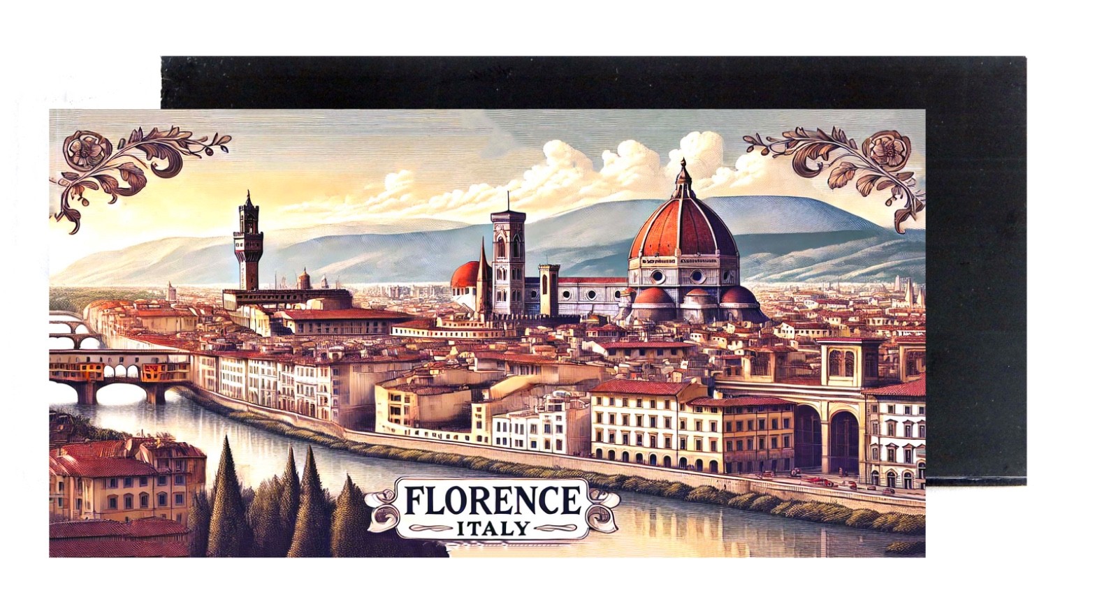 Florence Italy FRIDGE MAGNET travel souvenir (2 x 4 inches, wood)