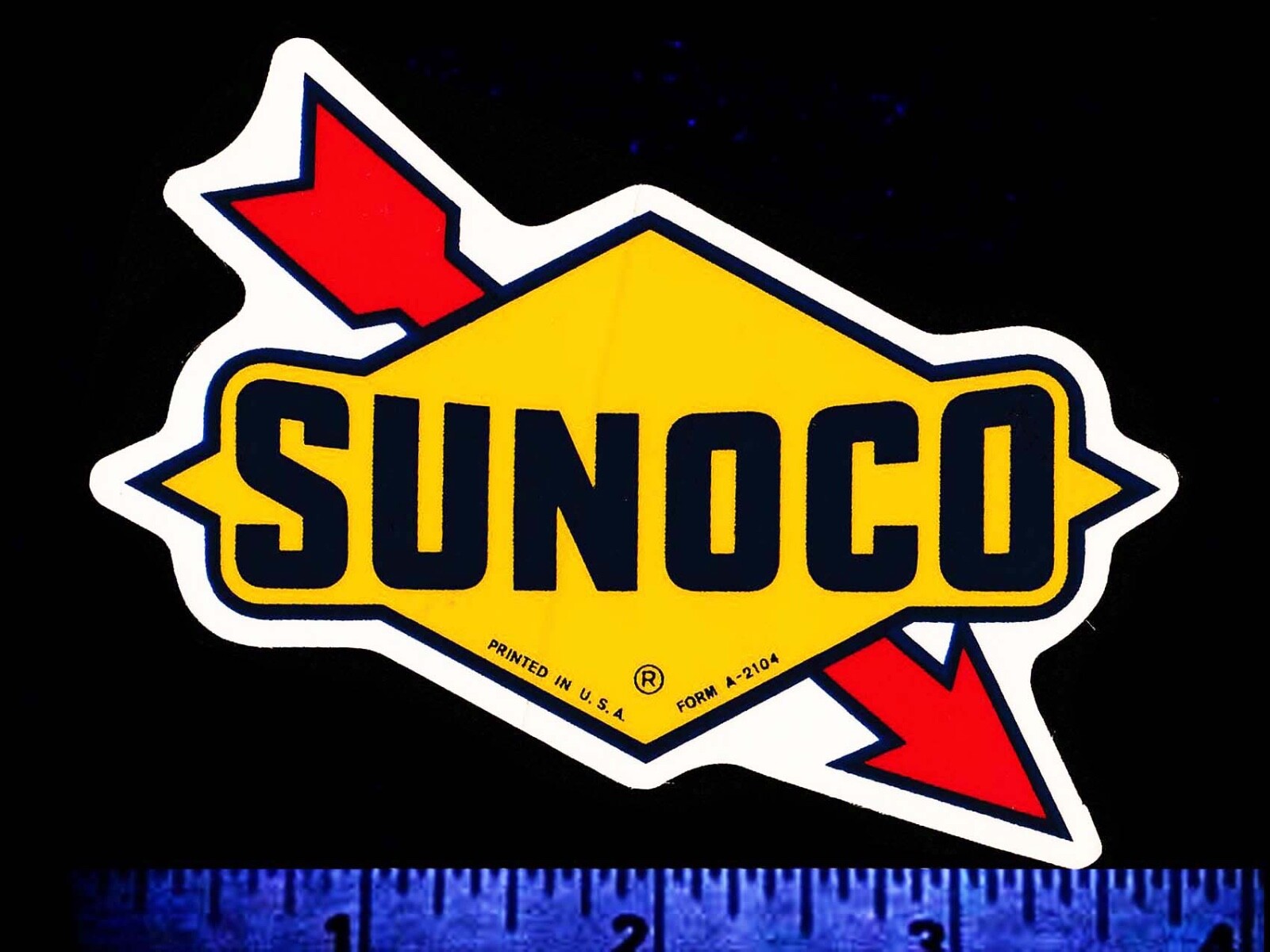 SUNOCO - Original Vintage 1960's 70’s Racing Decal/Sticker NASCAR NHRA