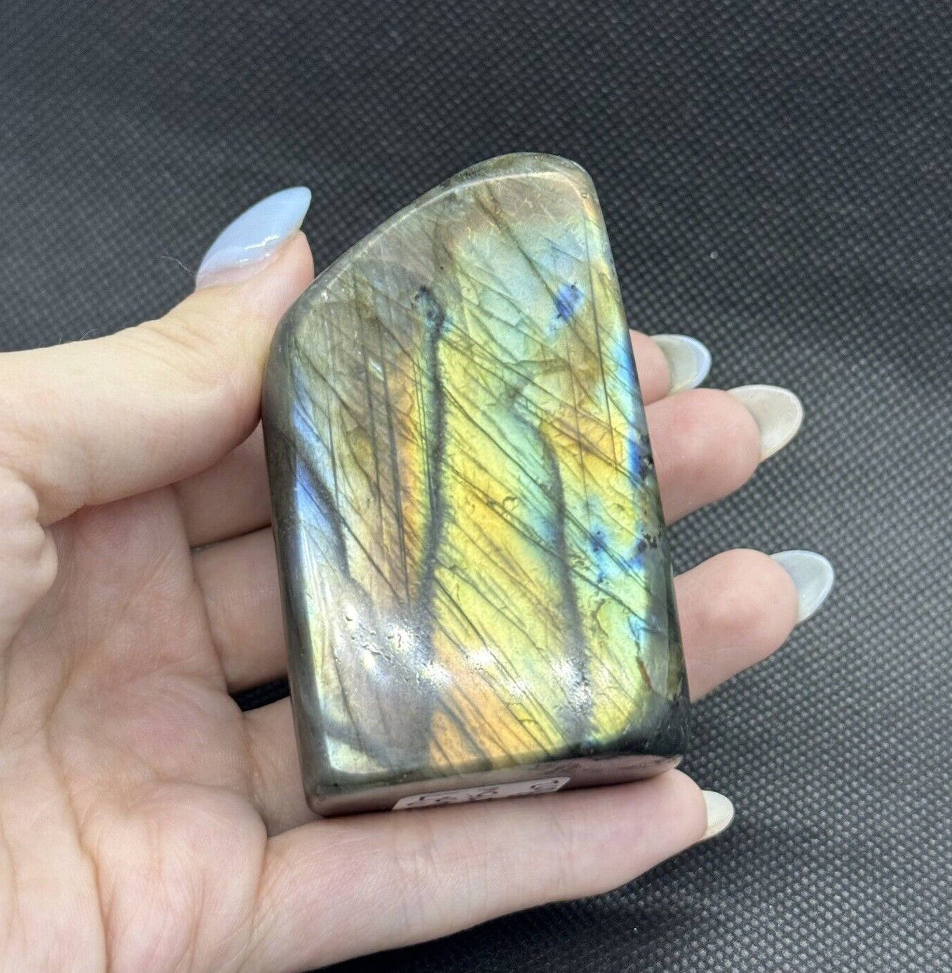 Natural Sunset Labradorite Freeform Great Colorful flash Rounded top-2.75in 227G