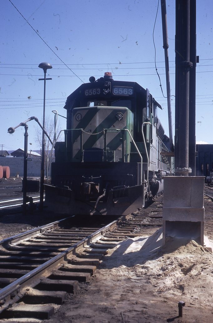 Unidentified Railroad Train Locomotive 6563 Original 1972 Photo Slide