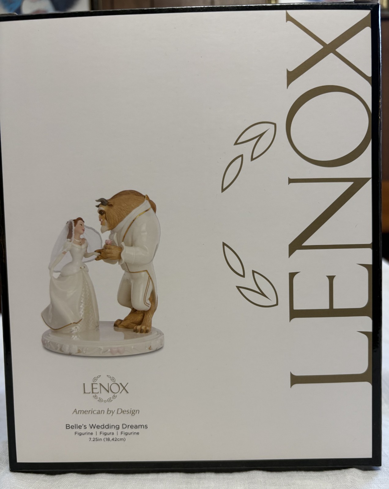 Lenox Disney Beauty and the Beast Belle's Wedding Dreams Figurine Cake Topper