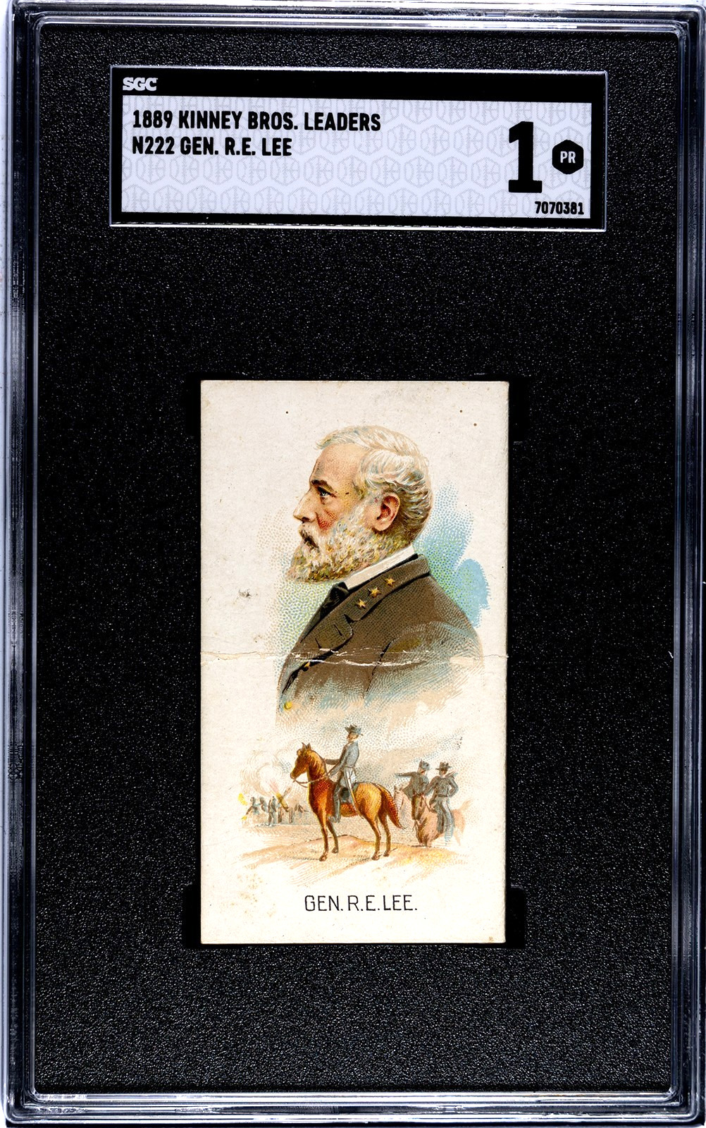 General Robert E. Lee 1889 Kinney Bros. Leaders N222 SGC 1 Vintage Tobacco Card General Robert E. Lee 1889 Kinney Bros. Leaders N222 SGC 1 Vintage Tobacco Card