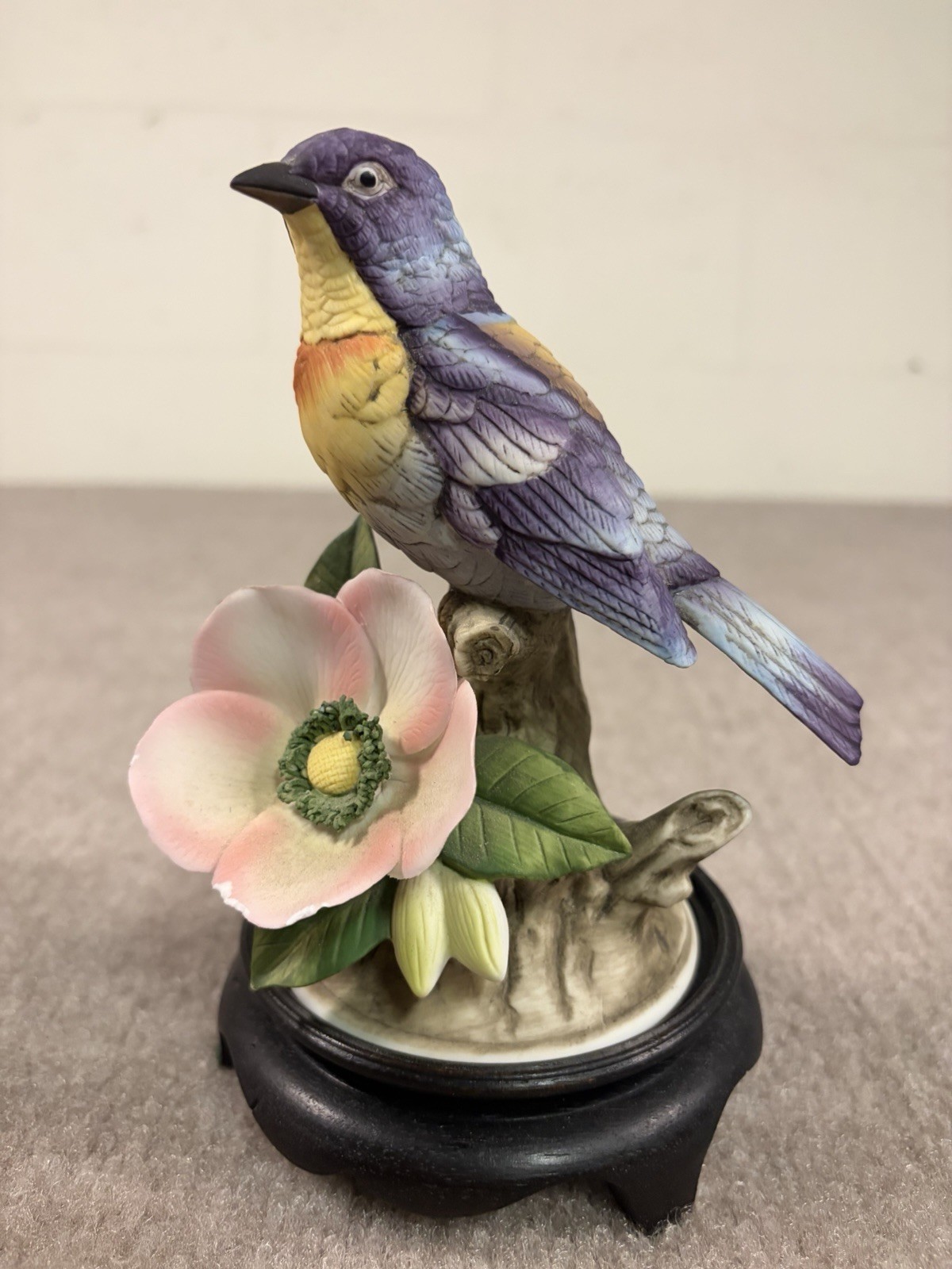 Vintage Andrea by Sadek Paula Walden Bird Figurine 8627 Japan Porcelain Flower