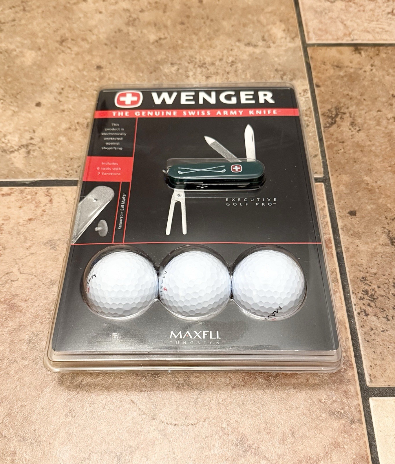 Vintage 1995 Wenger Swiss Army Knife Maxfli Tungsten Executive Golf ProBall Set