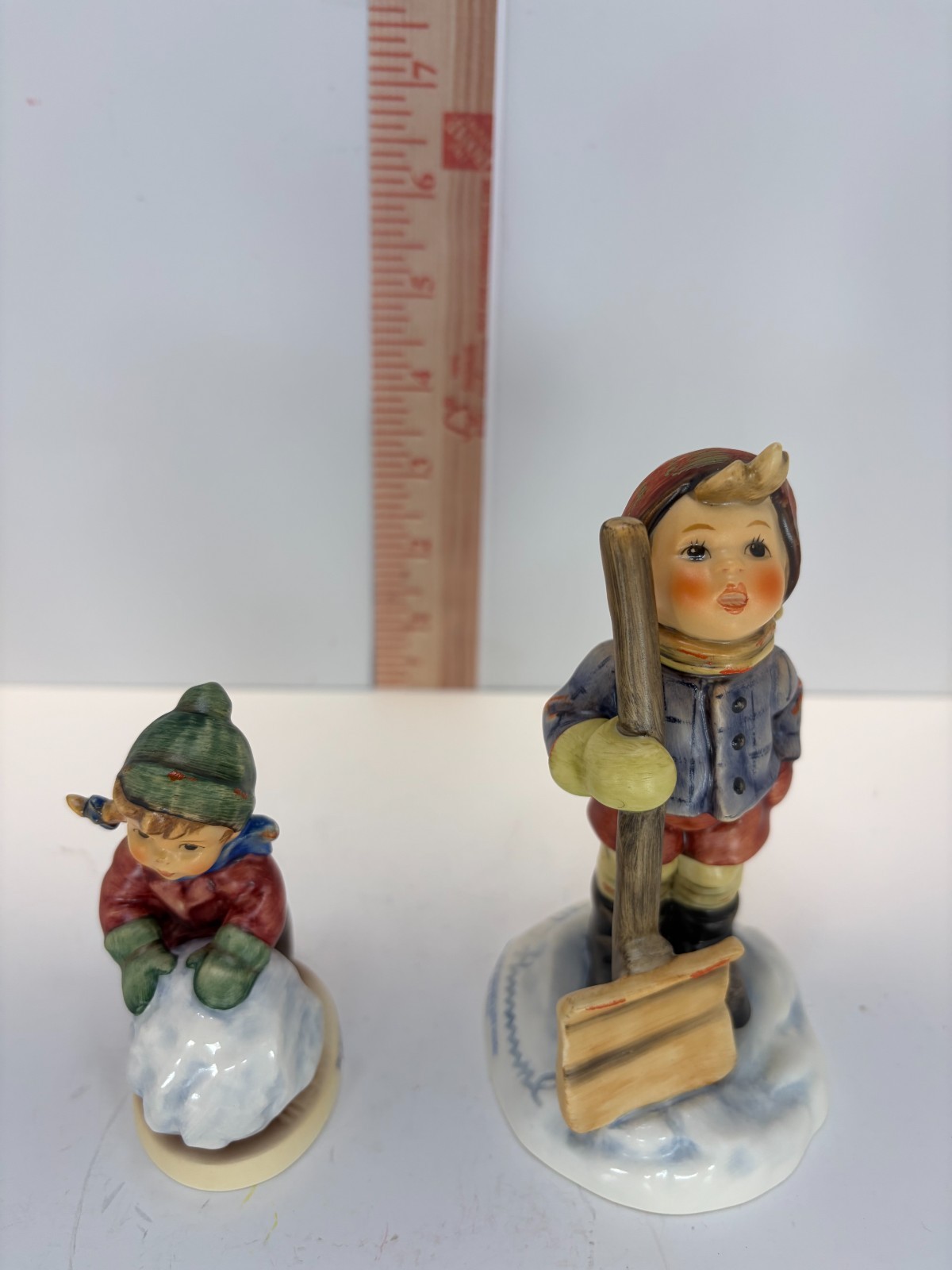 2 Hummel Figurines “First Snow” #2035 4/0 TMK-8 and “Let It Snow” #2036 5” TMK-7