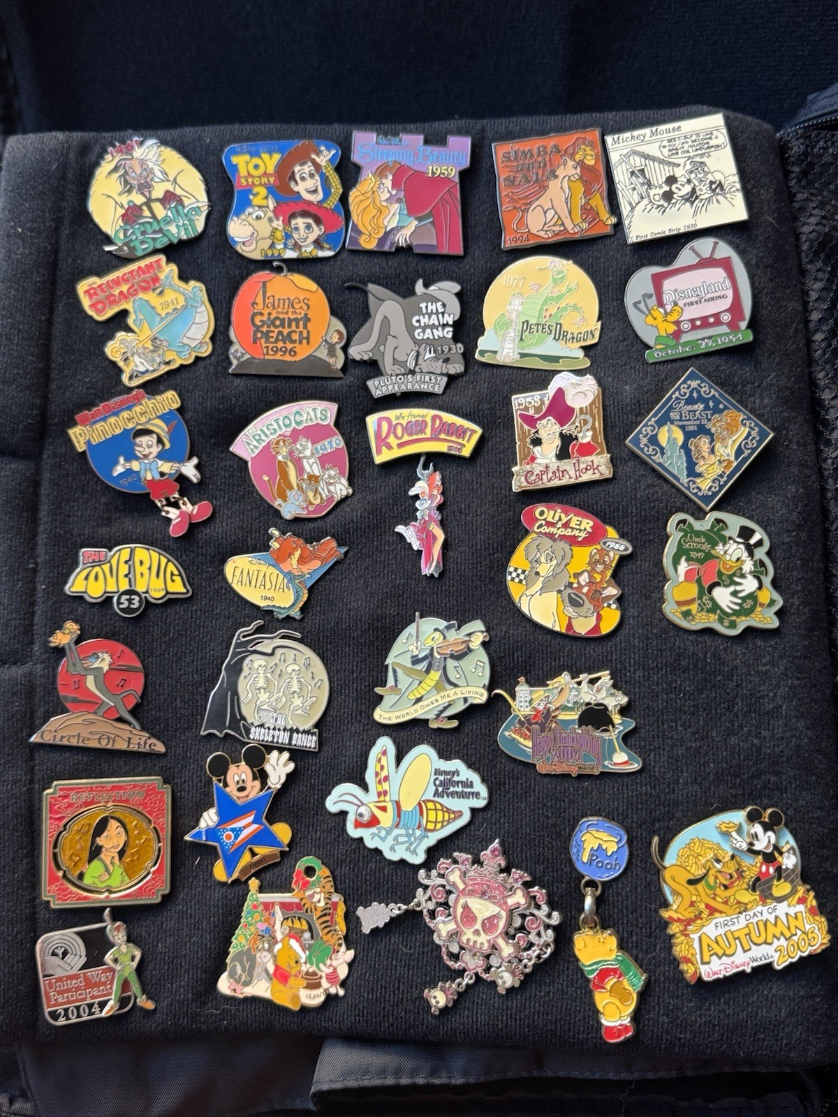 Lot Of Disney Pins Vintage