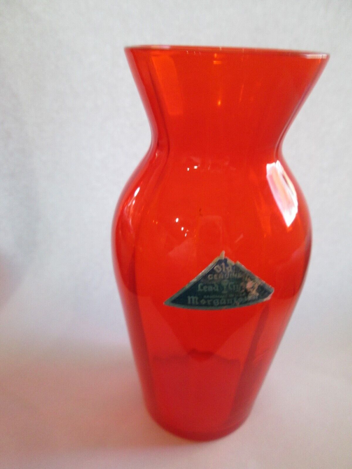 Old Genuine Morgantown Lead Crystal Vase Ruby Red 5.5\