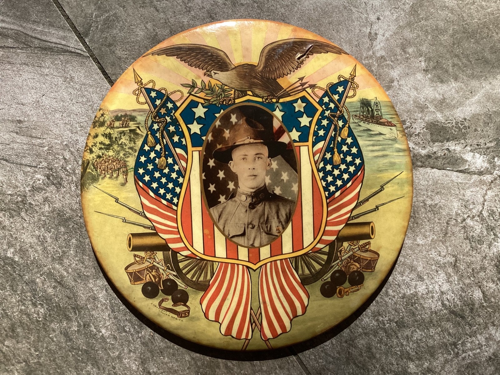 Antique WWI Patriotic Soldier Portrait 9 Antique WWI Patriotic Soldier Portrait 9
