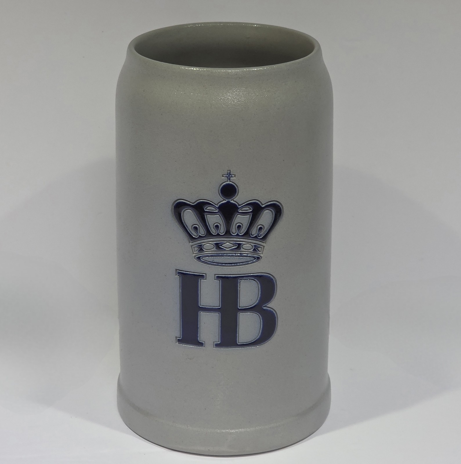 Hofbräuhaus München HB Crown Stonewear German Beer Stein By Schilz Gray 1 Liter