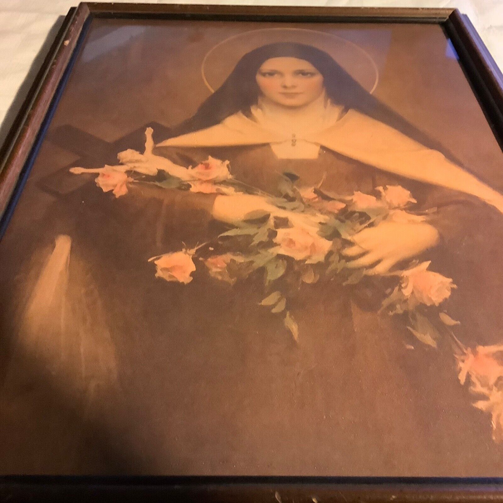 St Terese Wood Framed Picture