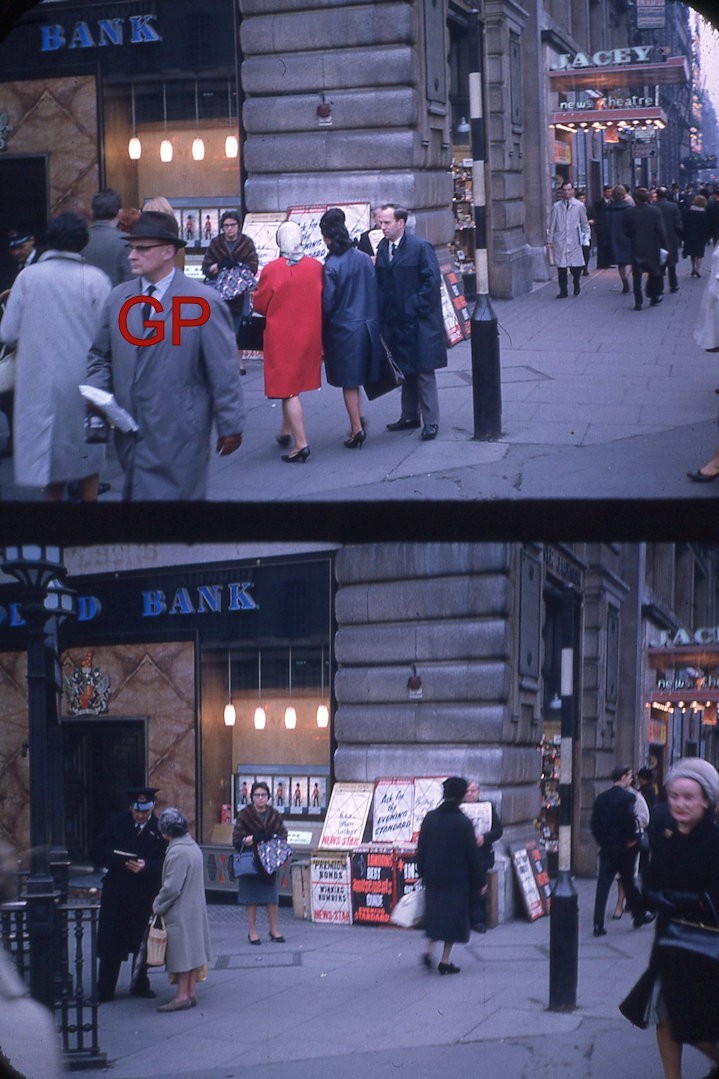 #XX168- a Old 35mm Slide Photo- London England Street Scene - 1958