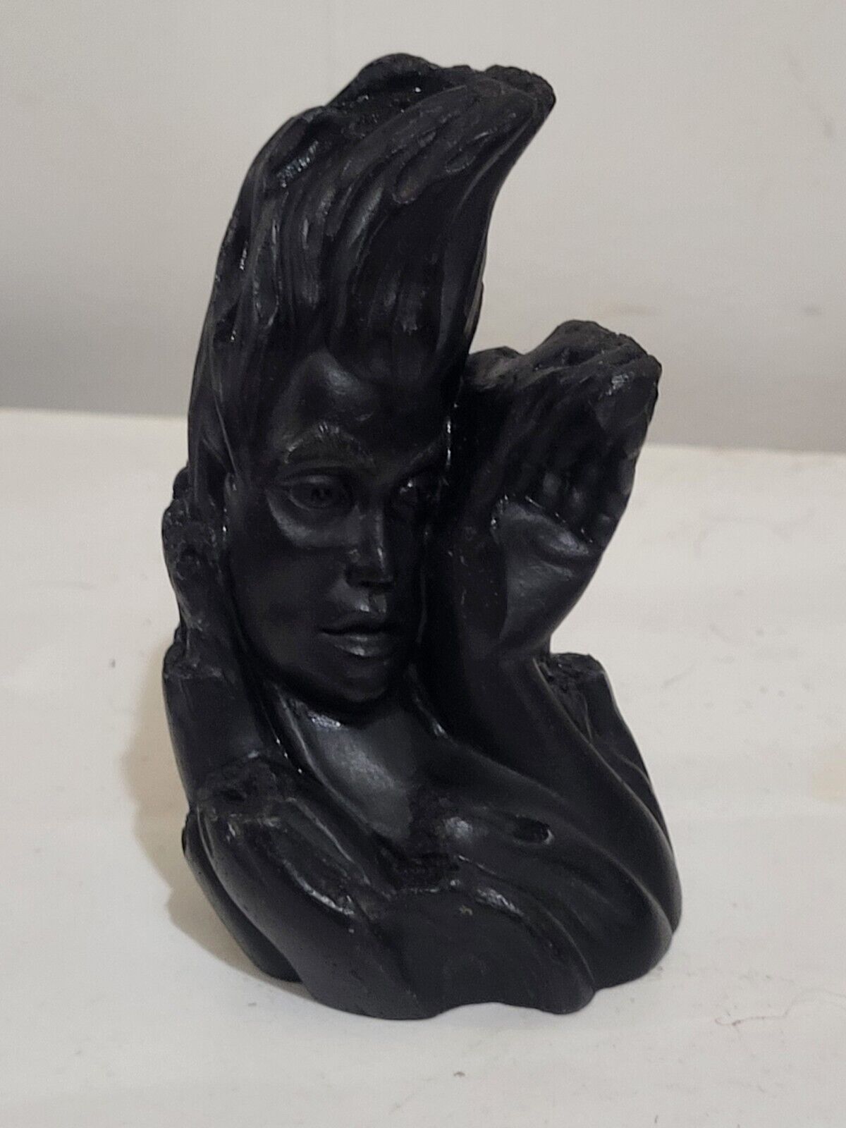 VTG Pele The Fire Goddess By CoCo Joe\'s Figurine Made In Hawaii With Black Lava