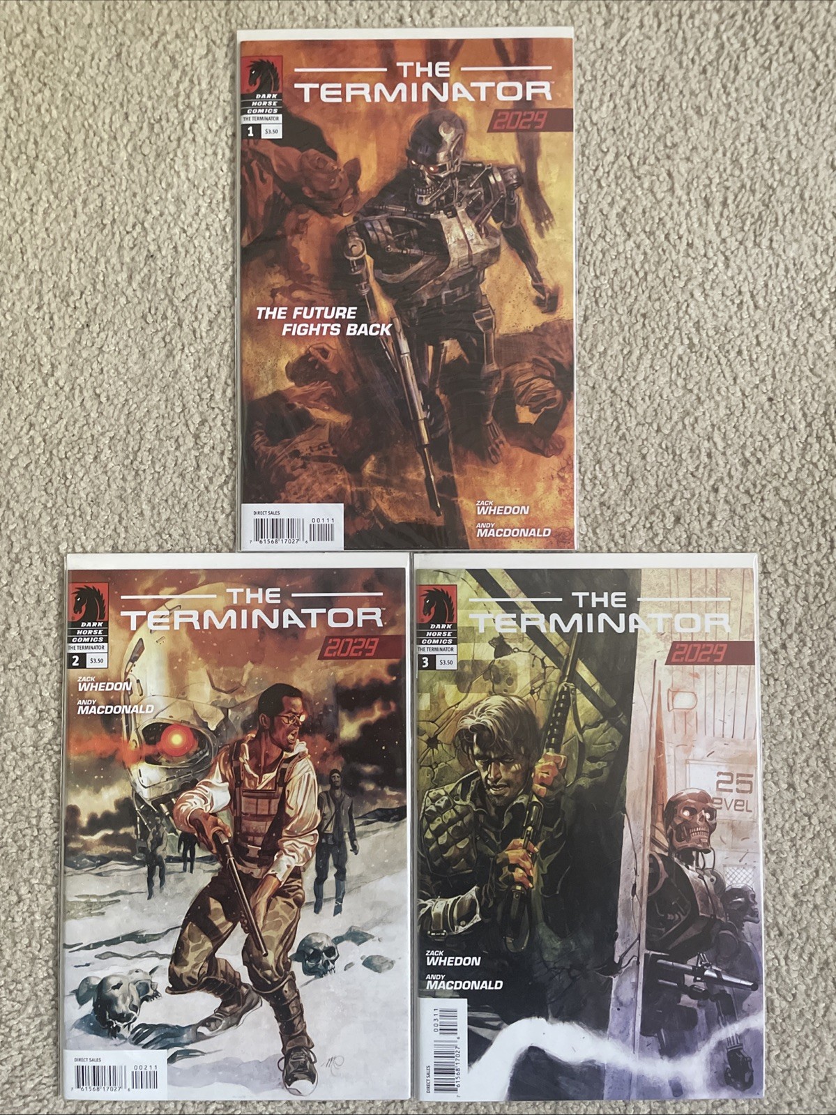The Terminator 2029 #1-3 Complete Series 2010 Dark Horse Comics Zack Whedon