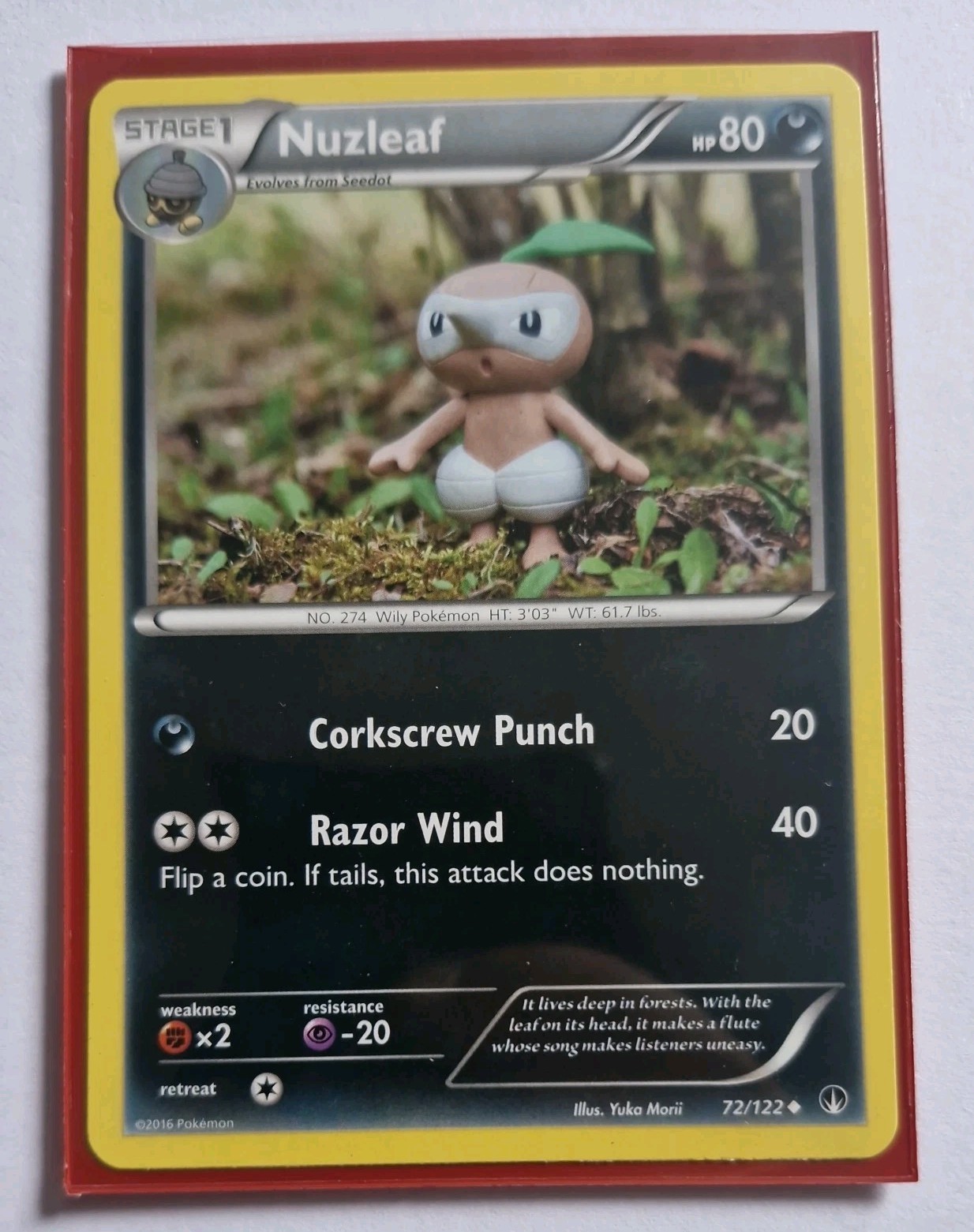 1x Pokémon TCG Nuzleaf 72/122 Breakpoint Regular Uncommon Near Mint/LP English