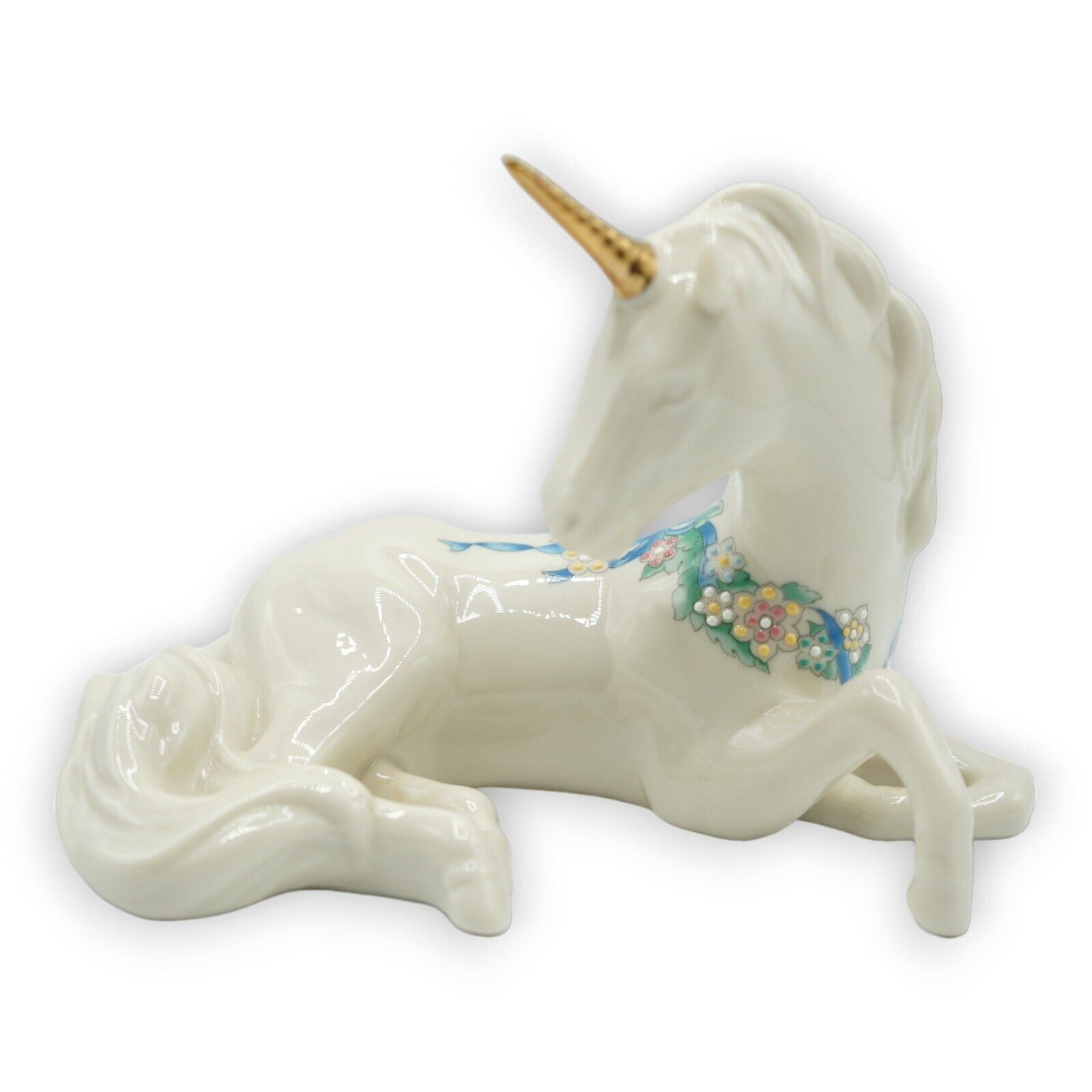 1993 Lenox China Jewels Collection Porcelain Hand Painted Unicorn Figurine - EUC