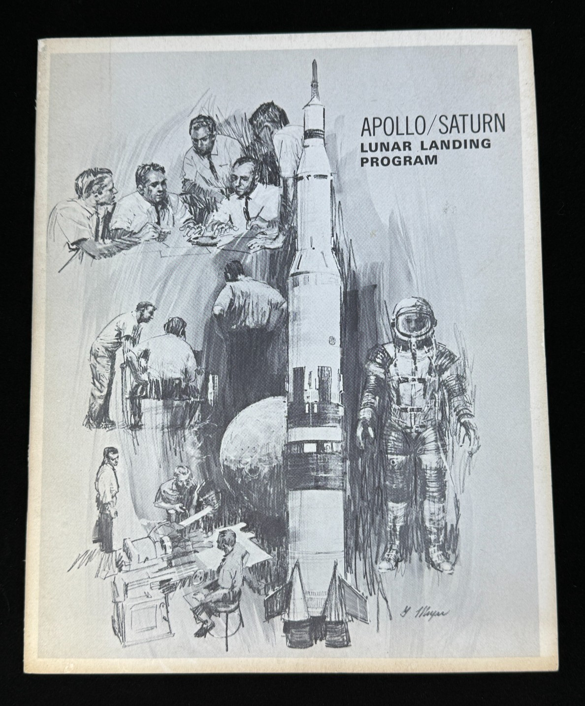 1968 Apollo/Saturn Lunar Landing  Program Book Space Division of Rockwell Corp