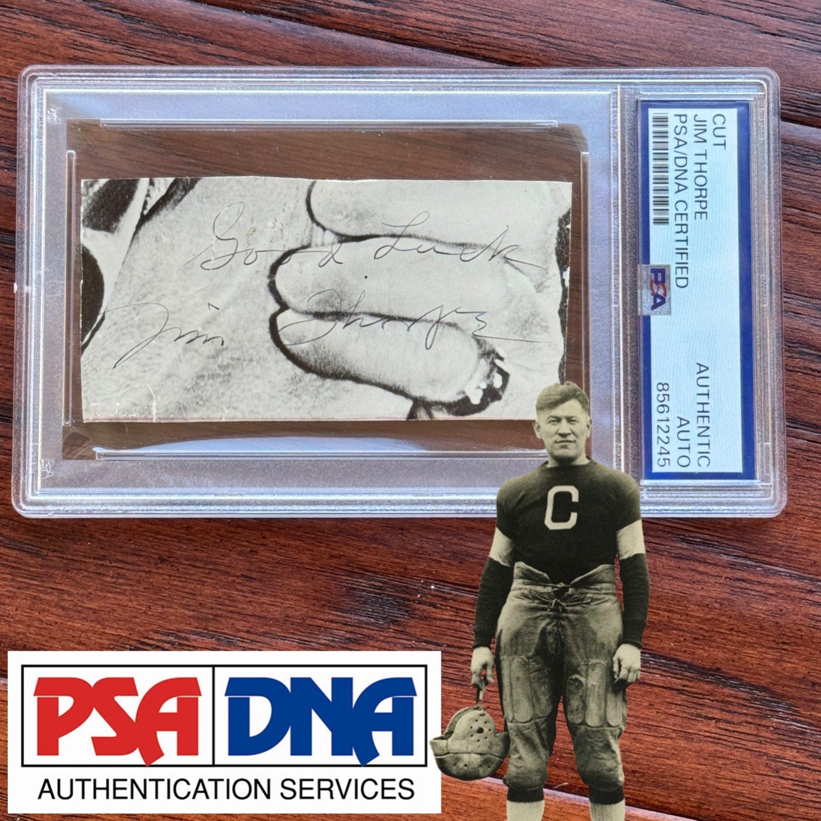 JIM THORPE * PSA * Scarce AUTOGRAPH Cut Signature SIGNED * 1949 * Sports Legend