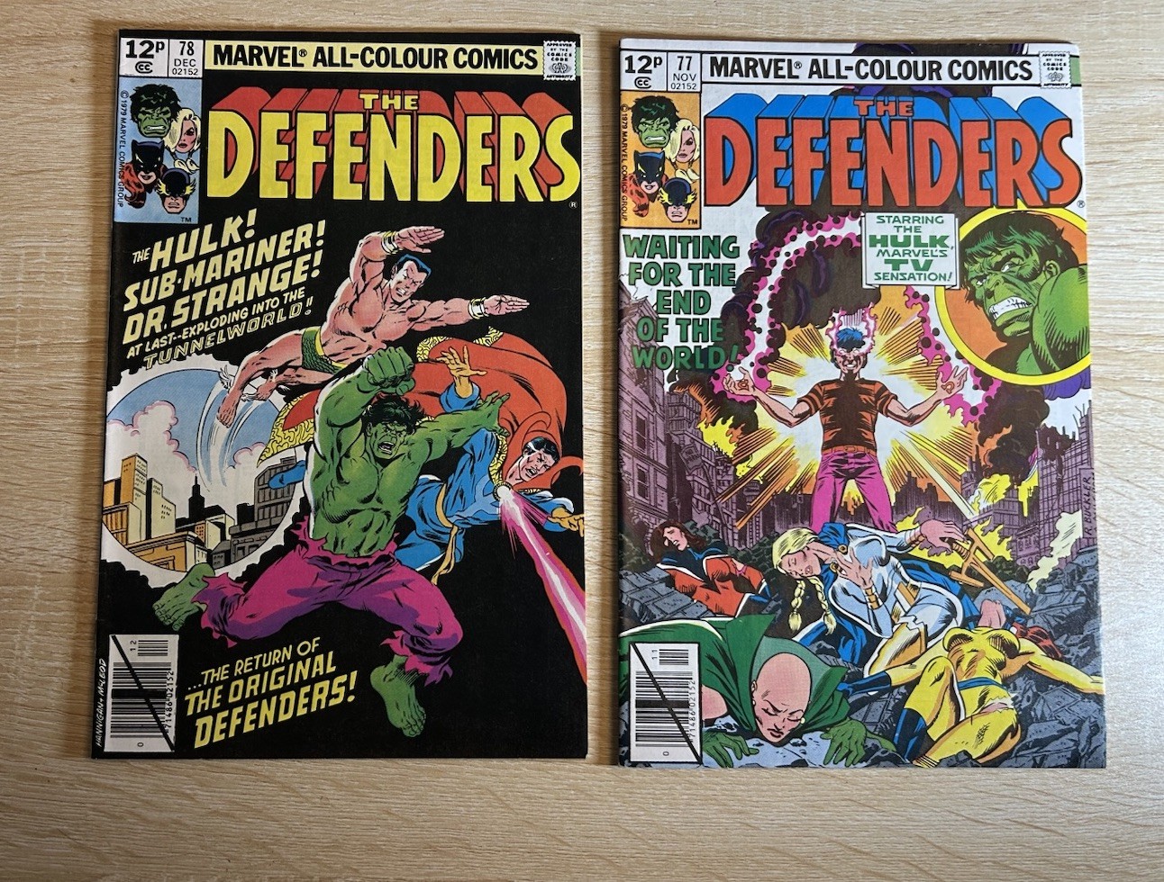 THE DEFENDERS MARVEL COMICS 1979 LOT  UK  VARIANT 73 74 75 76 77 78 79 80 81 VF