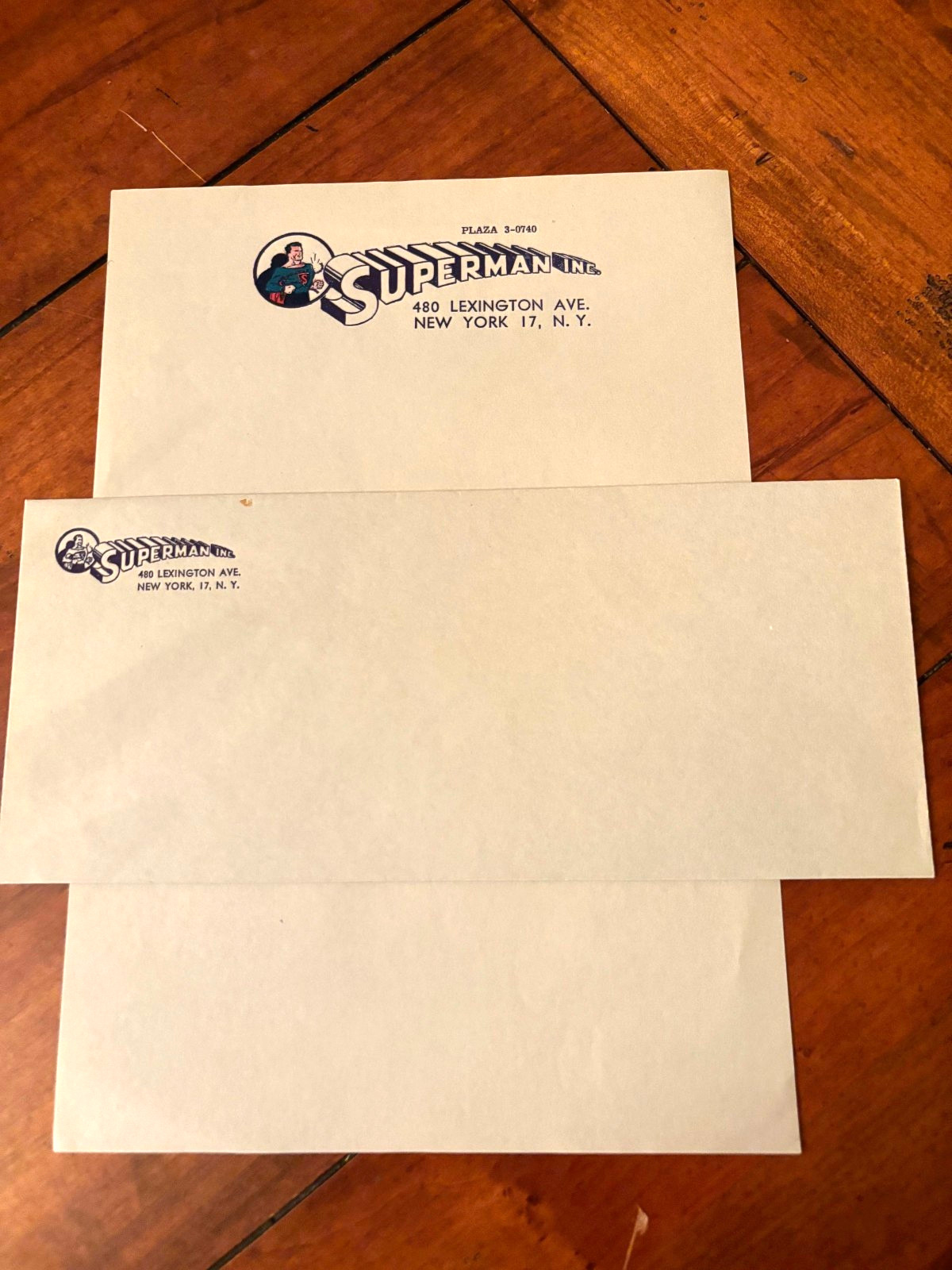 Vintage 1940’s Superman Inc. Letterhead and Envelope - Unused