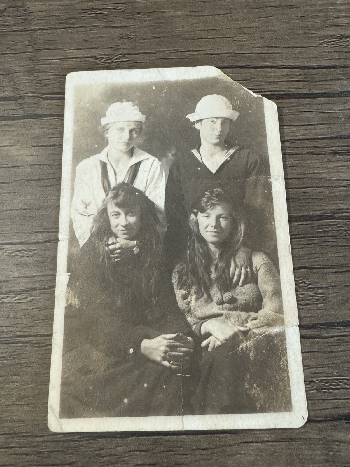 1912 RPPC Postcard Vintage Women Dressed As Sailors Antique Studio Photo
