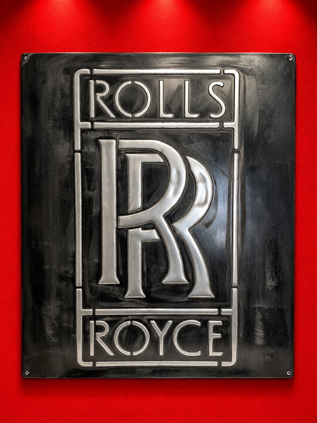 Rolls Royce Vintage Style Sign 20x24 Handmade Aluminum Relief Metal Wall Art