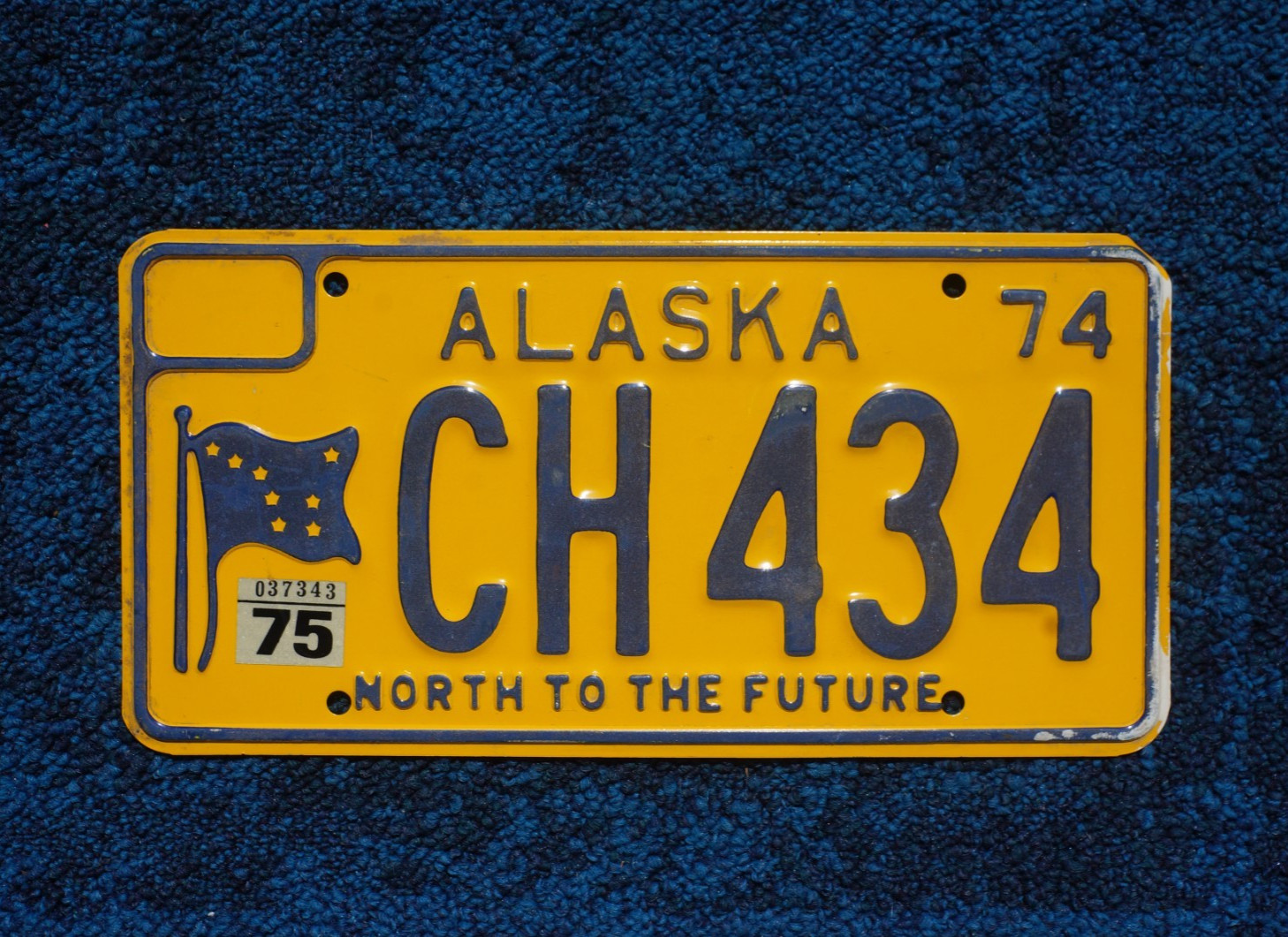 1974 1975 Alaska License Plate - North to the Future
