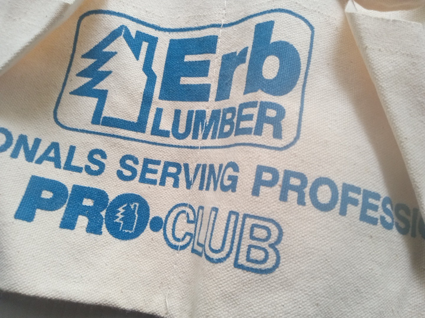 Vintage Erb Lumber Yard Canvas Nail Pouch Apron 