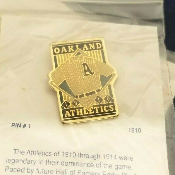 Oakland A\'s Athletic\'s Unocal 76 Pin #1 - Oakland Athletics 1910  / New 1991