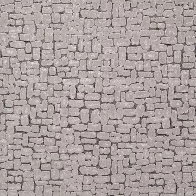 Clarke & Clarke Metallic Geometric Velvet Upholstery Fabric- Moda Steel 1.90 yds