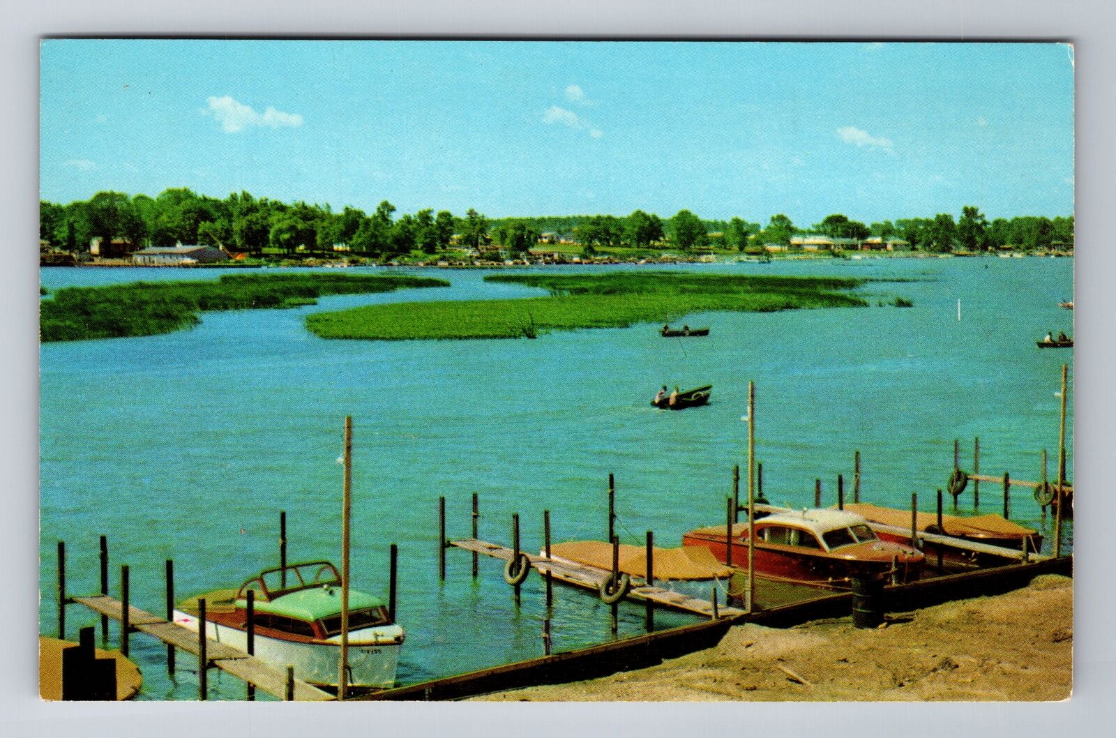 Marblehead OH-Ohio, Marblehead Peninsula, East Harbor, Antique Vintage Postcard