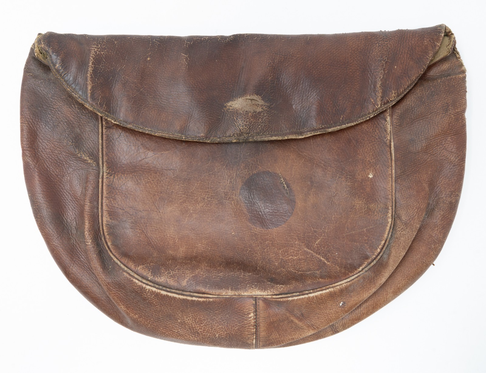 WWII US Army WAC Leather Handbag Purse Regulation Named Original Vintage Used