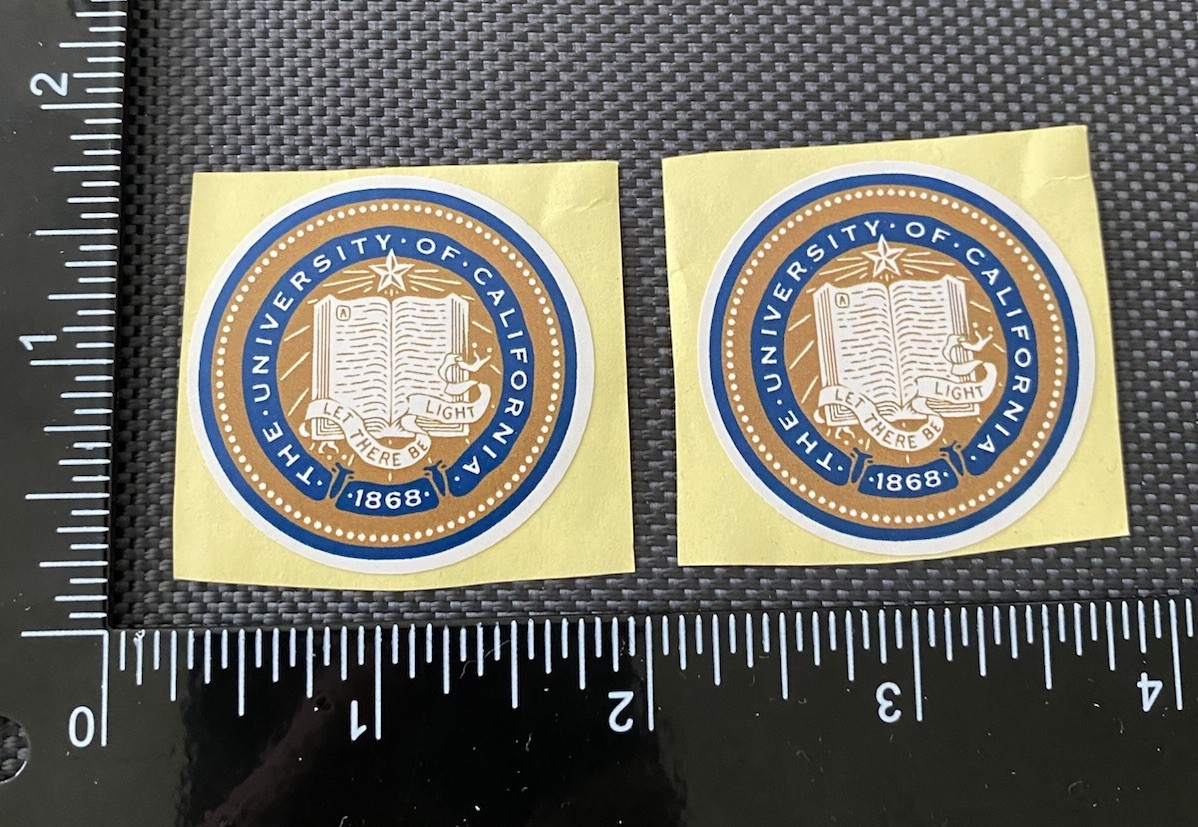 2 University Of California Berkeley Logo Sticker Water Bottle Laptop Cell Car