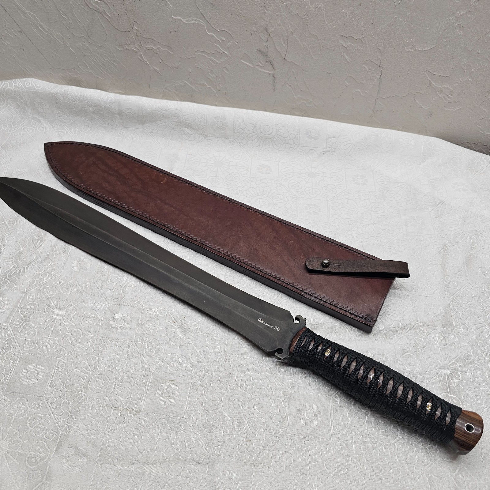 DAWSON G3 SWORD  16-INCH BLADE  LEATHER SHEATH   USA