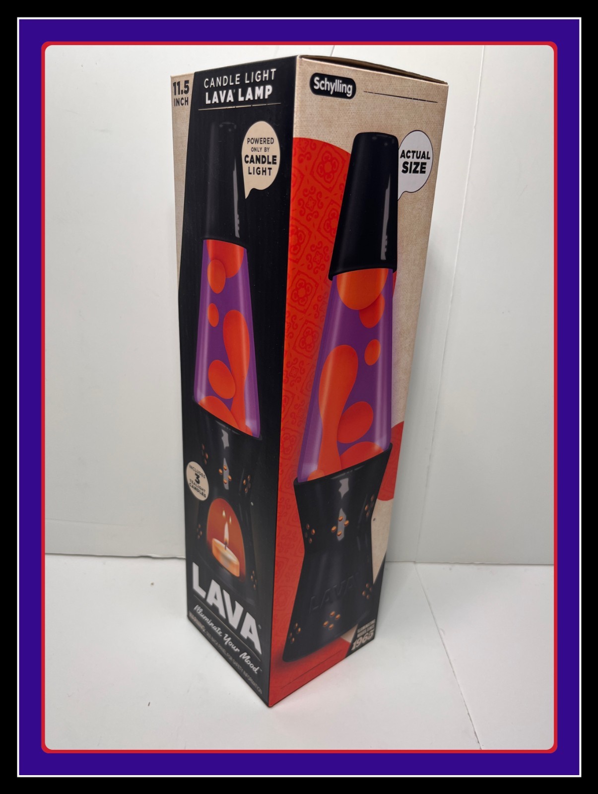 NEW LAVA LAMP Candle Powered Schylling Retro Wax Motion Light HTF Rare Retired
