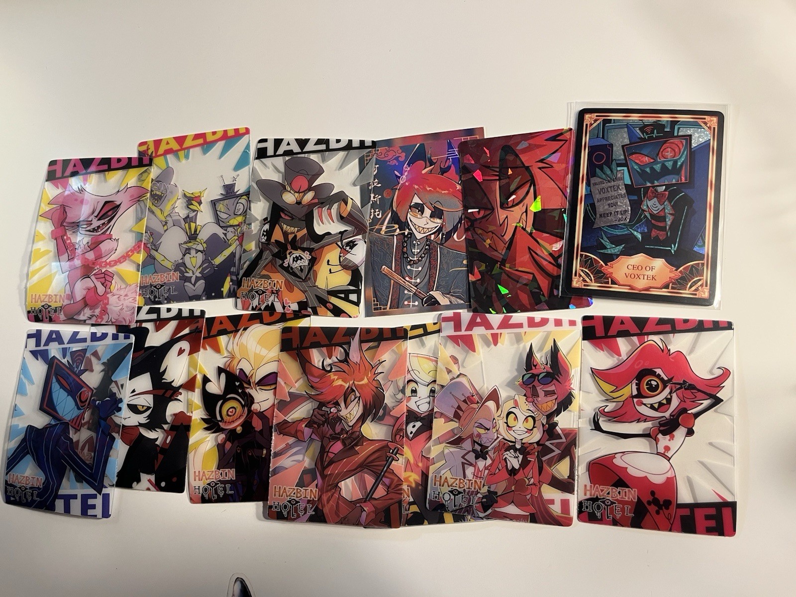 Hazbin Hotel Trading Cards 13pcs LOT Fan Made Unofficial Radioapple Alastor Vox